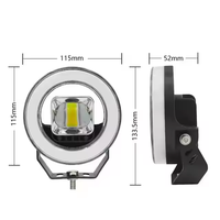 Phare de travail LED carré IOL de 4,5 pouces, 5000 lumens, multicolore, étanche IP67, 12-24V, faisceau spot, moto, voiture, VTT, tout-terrain