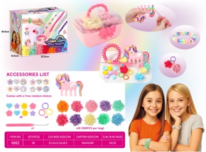 Dệt Loom Cầu Vồng Ban Nhạc Tự Làm Đồ Chơi Quà Tặng Sinh Nhật 1000 + Vải Đàn Hồi Ban Nhạc Cao Su Vải Vòng Vòng Đeo Tay Làm Kit Cho Cô Gái - Product Image 6