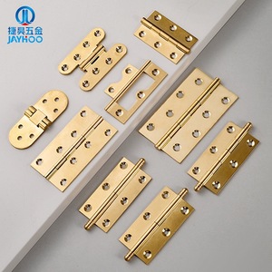 Charnières en laiton JAYHOO 1,5 2 2,5 3 pouces pour portes et meubles, design traditionnel, 4 trous, épaisseur 1 mm - Product Image 1