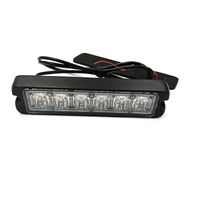Lumière d'avertissement strobelight à 6 LED Rose Violet Clignotant 220-6 Lumière de calandre à montage en surface