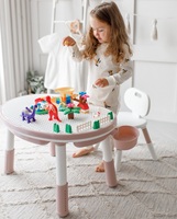 Ensemble de table et de chaise pliables pour bébé, style nordique moderne, pour l'école et la cuisine