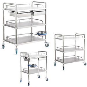 Factory Outlet Stainless Steel Hospital Medical Cart Treatment <strong>Trolley</strong> - Product Image 1