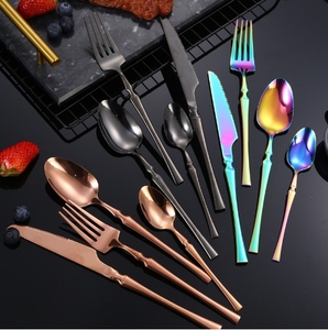 Hot bán Vàng Flatware Set thép không gỉ muỗng và Ngã Ba bạc vàng thiết lập dao kéo cho đám cưới - Product Image 2