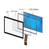 Module d'affichage d'écran capacitif entièrement laminé de 10.1 pouces utilisé assemblage d'écran tactile LCD à cristaux liquides avec colle pour appareils