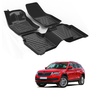 Muchkey tappetino per piedi completamente circondato per <span class=keywords><strong>Skoda</strong></span> <span class=keywords><strong>Kodiaq</strong></span> <span class=keywords><strong>2017</strong></span> 2018 2019 2020 tappetino antiscivolo impermeabile per auto accessori per auto in TPE - Product Image 2