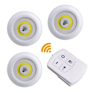 Lumière de placard moderne à haute luminosité COB, interrupteur à poussoir, éclairage mural de cuisine, éclairage <span class=keywords><strong>LED</strong></span> rond de nuit avec télécommande - Product Image 1