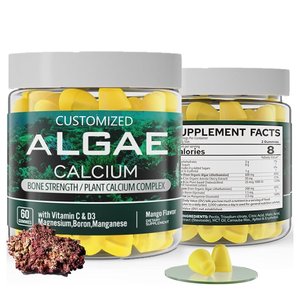 Private label alghe calcio integratore di gomma estratto da alghe rosse islandesi con aggiunta di magnesio vitamina K2 e boro - Product Image 1