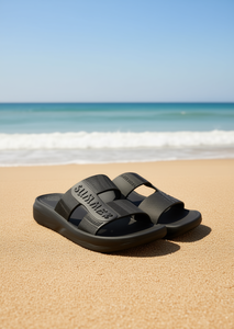 Sandali Eva a Doppia Fascia Comodi 26 Estivi Casual Slip-On Punta Aperta Blu Navy - Product Image 2