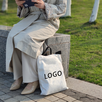 Sac fourre-tout en toile de coton personnalisé promotionnel, sac de shopping réutilisable avec logo imprimé sur mesure