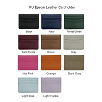 Siap Kirim Harga Pabrik Dompet Kartu Identitas Kulit PU Berkualitas Tinggi Minimalis Tipis Model Epsom Ready Stock untuk Pria Wanita
