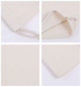 Customizable <b>Reusable</b> <b>Shopping</b> <b>Bag</b> Portable Canvas Cotton Drawstring With Custom Logo Supermarket Use Gift Woven Fabric - Product Image 4