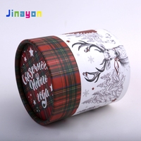 Jinayon vente en gros, emballage de Tube de papier de bougie de boîte de cadeau de tambour de papier personnalisé