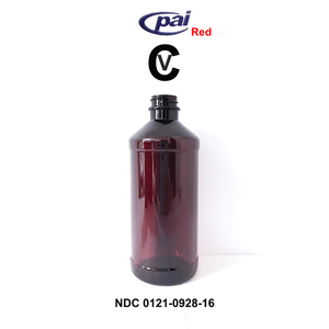 Chai siro ho PET 473ml màu hổ phách cao cấp Actavis Wockhardt Qualitest Akorn Prom có nắp viết chữ đỏ - Product Image 4