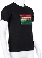T-shirt lumineux personnalisé à LED avec votre design chemises lumineuses activées par le son égaliseur lumineux vêtements pour fête