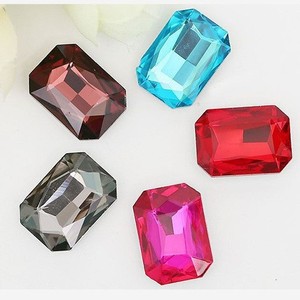 Strass rectangulaires à 16 facettes, diamant de qualité A, accessoires de bricolage YXZ45 - Product Image 1