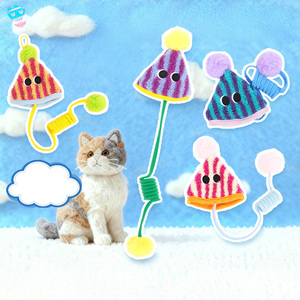 Jouet pour <span class=keywords><strong>chat</strong></span> de plafond à corde élastique, extensible, résistant aux morsures, avec ressort, <span class=keywords><strong>parachute</strong></span> et balle, jouet de porte pour <span class=keywords><strong>chat</strong></span> en peluche moelleuse - Product Image 1