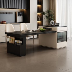 Tavolo da pranzo multifunzionale di lusso moderno leggero di fascia alta con armadio in legno massello panca allungabile per sala da pranzo piccola - Product Image 4