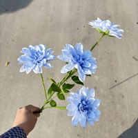 Bunga Dahlia Buatan Grosir, Dahlia Sutra Batang Panjang untuk Dekorasi Vas Rumah, Pesta Pernikahan, dan Centerpiece Meja
