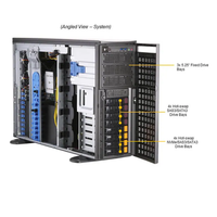 Serveur GPU Full-Tower SYS-740GP-TNRT, station de travail tour à double processeur avec 4 GPU