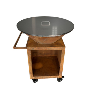<span class=keywords><strong>Plancha</strong></span> amovible robuste <span class=keywords><strong>en</strong></span> acier Corten rouillé au design moderne pour la cuisson <span class=keywords><strong>en</strong></span> extérieur - Product Image 6