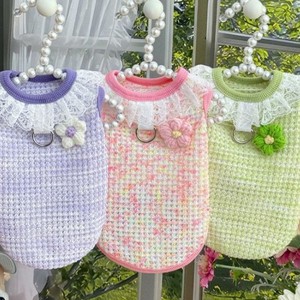 Pet vest, breathable <b>cat</b> <b>clothes</b>, cute and colorful, drop shipping, small dog leash, summer <b>clothes</b> - Product Image 1