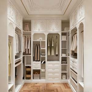 Armario de Dormitorio Minimalista Nórdico Personalizado, Armario de Almacenamiento Blanco con Puertas de Cierre Suave y Estantes Ajustables - Product Image 1