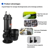 Tauchfähige Abwasser-Schneidpumpe Keller-Abwasserförderung Anti-Verstopfungs-Entwässerungspumpe für Kommunale Abwassersysteme