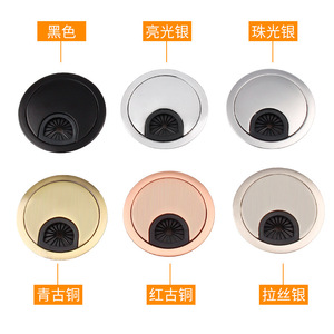 Cache-câble en alliage de zinc avec trou de passage de 53 mm, durable, pour gestion des câbles de bureau à usage commercial - Product Image 4