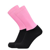 Chaussettes de cyclisme aérodynamiques en nylon à compression, personnalisées, de haute qualité, à séchage rapide, pour sublimation