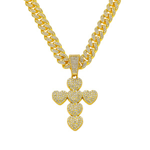 2026 Popular Innovative Design Hiphop Style Love Heart <b>Cross</b> Pendant Necklace Exquisite Simple Men's Necklaces Fashion Jewelry - Product Image 6