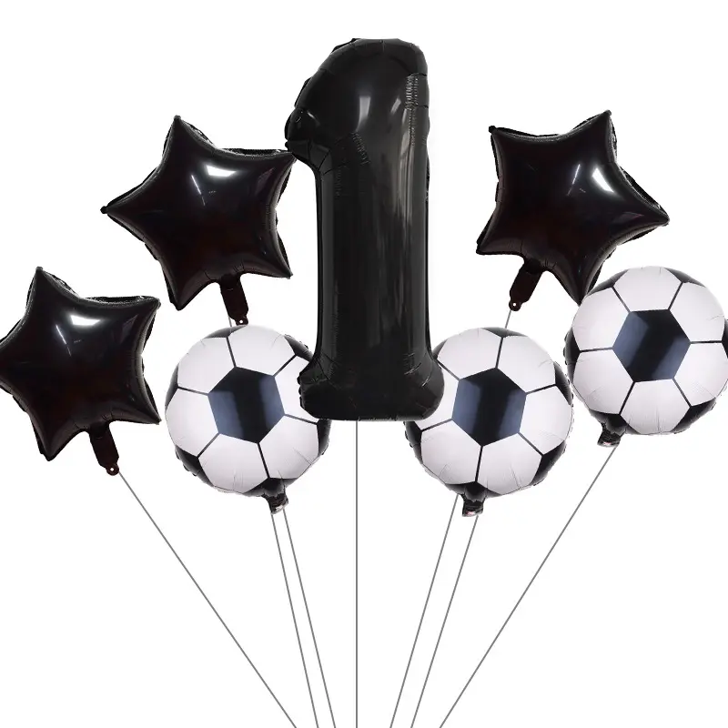 Voetbal Thema Kinderen Verjaardagsfeestje Feest 32 Aluminium Film Digitale Voetbal Folie Ballon Set Decoratie