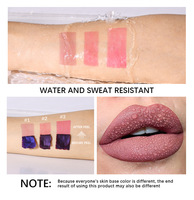 Lakerain 2.5ml Teinte à lèvres peel-off hydratante et repulpante, longue tenue 24h, waterproof, gloss liquide soyeux peel-off