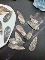 Bijoux en nacre de Nouvelle-Zélande sculptés à la main perles de vadrouille noires perles de corail en coquille lâche dans la fabrication de bijoux colorés naturels