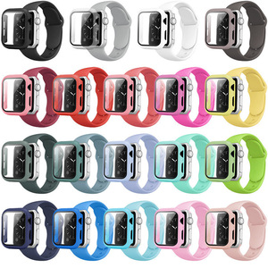 Disponibile: Set Cinturino <span class=keywords><strong>in</strong></span> Silicone e Custodia <span class=keywords><strong>in</strong></span> PC, Braccialetto Sportivo <span class=keywords><strong>in</strong></span> Silicone per Apple Watch 10 9 8 7 6 5 4 <span class=keywords><strong>3</strong></span> 2 <span class=keywords><strong>1</strong></span> SE - Product Image 1