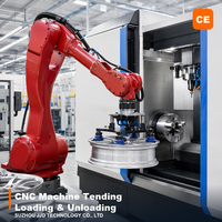 Bras robotisé industriel électromécanique 6 axes, charge utile 20 kg, 1850 mm, pour chargement/déchargement de machines CNC, avec pince à vide 0,05 mm, IP54