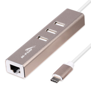 M-Pard Type <b>C</b> <b>Usb</b> Hub 4 Port Lan <b>Adapter</b> Aluminum Alloy For Computer Expansion - Product Image 2