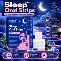 OKTW Bandes buccales de soutien au sommeil à dissolution rapide à la mélatonine, L-théanine et camomille, saveur myrtille, pour un sommeil réparateur nocturne chez les adultes