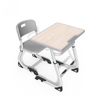 Bureau et chaise de classe et d'école démontables et réglables en hauteur