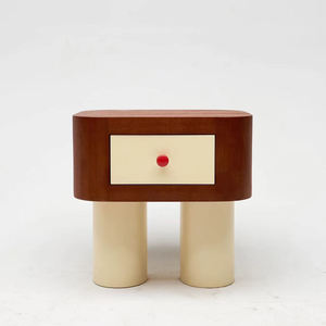 Creativo stile crema in legno bella camera da letto per bambini mobili in legno comodino con cassetto di stoccaggio per uso camera da letto - Product Image 4