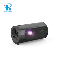 Mini Proyector LCD Cilíndrico de 130 Lúmenes, Portátil, 4K 30fps, Android 14, Compatible con Banco de Energía de 15V+