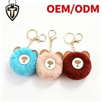 Porte-clés en peluche douce et moelleuse, ours mignon, breloque de sac à main, pendentif décoratif, cadeaux