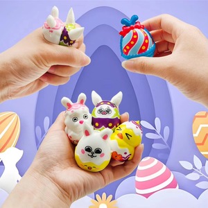 Cartoon Christmas Easter <b>Egg</b> PU Foam Squishy <b>Toy</b> Slow Rebound Stress Relief Fidget Decompression <b>Toy</b> Gift - Product Image 2