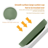 Assiette divisée en silicone de style moderne avec plateau à ventouse à trois compartiments, anti-chute, facile à nettoyer, pour bébé