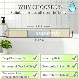 Custom Logo <strong>Back</strong> <strong>Scrubber</strong> Label Exfoliating <strong>Loofah</strong> Sponge <strong>Back</strong> Luffa <strong>Scrubber</strong> Exfoliating Sponge for Shower Bath <strong>Scrubber</strong> - Product Image 2