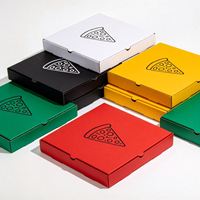 Boîte à pizza en carton de nouvelle conception, personnalisée et imprimée, emballage alimentaire de qualité supérieure