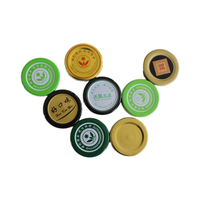 Precio de Fábrica al por Mayor, Botellas de Vidrio para Bebidas Enlatadas de 48 mm con Impresión Personalizada, Tapas Metálicas de Hojalata de Grado Alimenticio, Herméticas