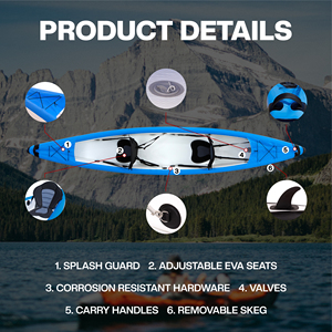 TOURUS <span class=keywords><strong>kayak</strong></span> oem logo <span class=keywords><strong>rigide</strong></span> performance personnes <span class=keywords><strong>kayak</strong></span> gonflable point de chute - Product Image 5
