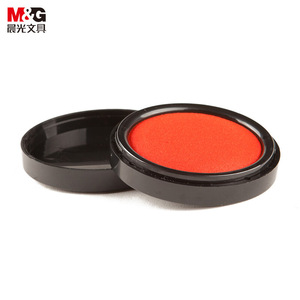 Almohadilla de tinta redonda M&G de 80 mm, roja, de secado rápido, para uso en sellos de oficina - Product Image 1