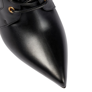 <span class=keywords><strong>Botines</strong></span> de punta estrecha para mujer, botas de tacón dorado con cremallera en la espalda, Stilettos de talla grande - Product Image 2