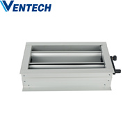 VENTECH HVAC Conduits d'air en aluminium de haute qualité, forme carrée/rectangulaire, avec régulateur de débit d'air réglable